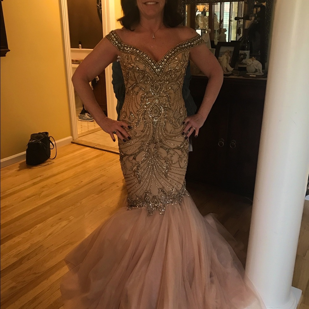 Terani Couture Beaded Gown Size 6